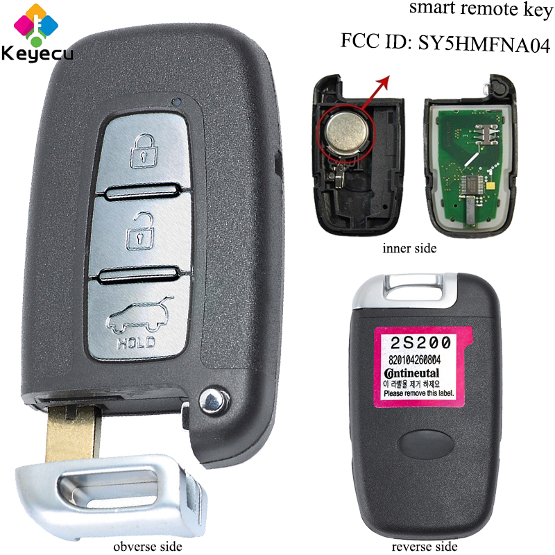 KEYECU Smart Remote Key-3 ư & 315MHz & ID46 Ĩ-Kia Optima FCC ID: SY5HMFNA04   ׼Ʈ ҳŸ â  FOB
